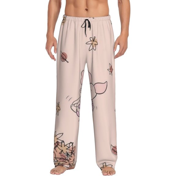 Mens Pigl-e Pajama Pants Soft Lightweight Pajama Pants Cartoon Pajama Bottoms