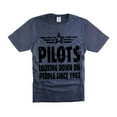 thumbnail image 1 of Mens Pilot T-shirt Funny Pilot Shirts Looking Down On People Since 1903 Shirt Funny Aviation Shirts (Large Navy Blue), 1 of 6