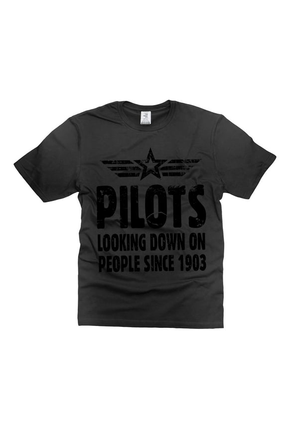 Mens Pilot T-shirt Funny Pilot Shirts Looking Down On People Since 1903 Shirt Funny Aviation Shirts