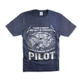 thumbnail image 1 of Mens Pilot T-shirt Pilot Patriotic T-Shirt Pilot Title Inherited Shirt Pilot Birthday Christmas Tee (Large Navy Blue), 1 of 6