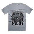 thumbnail image 1 of Mens Pilot T-shirt Pilot Patriotic T-Shirt Pilot Title Inherited Shirt Pilot Birthday Christmas Tee (Small Grey), 1 of 6
