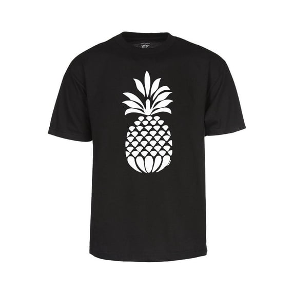 Mens Pineapple Stencil Short-Sleeve T-Shirt - Black - X-Large