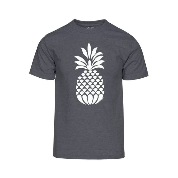 Mens Pineapple Stencil Short-Sleeve T-Shirt - Dark Grey - 3X-Large