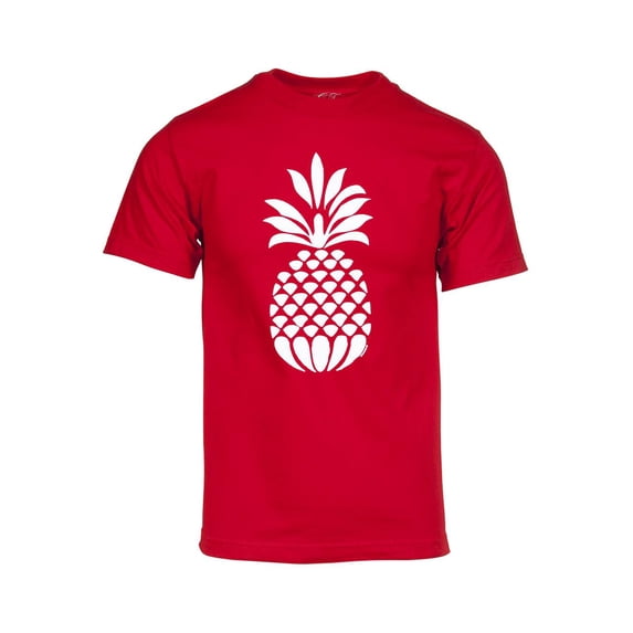 Mens Pineapple Stencil Short-Sleeve T-Shirt - Red - 3X-Large