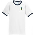 thumbnail image 1 of Mens Pineapple Tropical Patch 100% Cotton Ringer Tee Shirt, 2XL White/Navy, 1 of 5