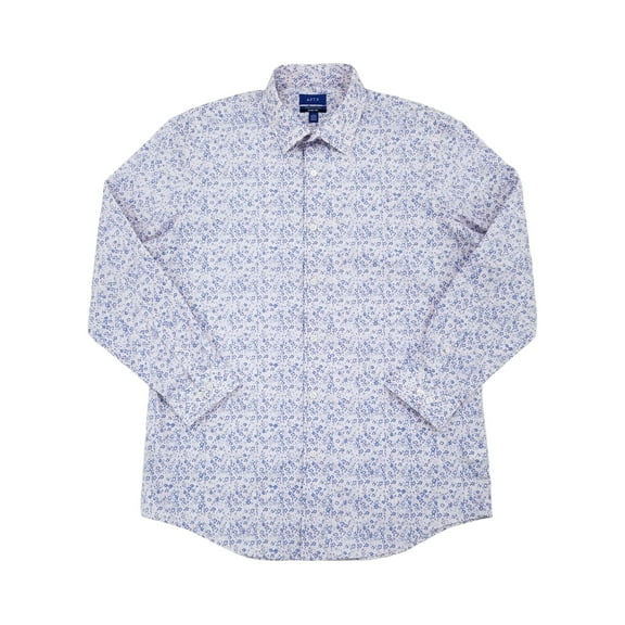 Mens Pink & Blue Floral Premier Flex Slim Fit Long Sleeve Dress Shirt L 36/37