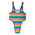 thumbnail image 1 of VONCOS Mens Pink Rainbow Striped Briefs, Nylon Spandex Underwear Soft Stretchy Lounge & Sleepwear for Men,Size M, 1 of 7
