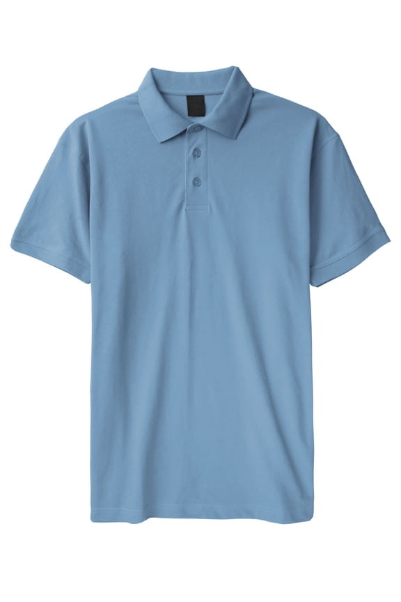 Mens Pique Polo Shirts Regular Fit Short Sleeve Plain Cotton Tee