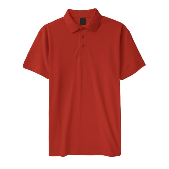 Mens Pique Polo Shirts Regular Fit Short Sleeve Plain Cotton Tee