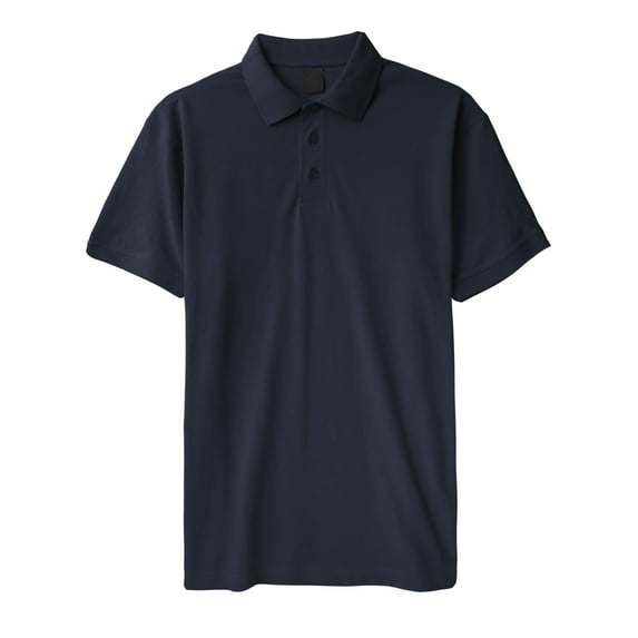 Mens Pique Polo Shirts Regular Fit Short Sleeve Plain Cotton Tee