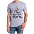 thumbnail image 1 of Mens Pique Shirts Christmas Solod Color Simple Cute Pattern Fashion Unisex Mens Graphic T-Shirts,Light Gray,2XL, 1 of 4