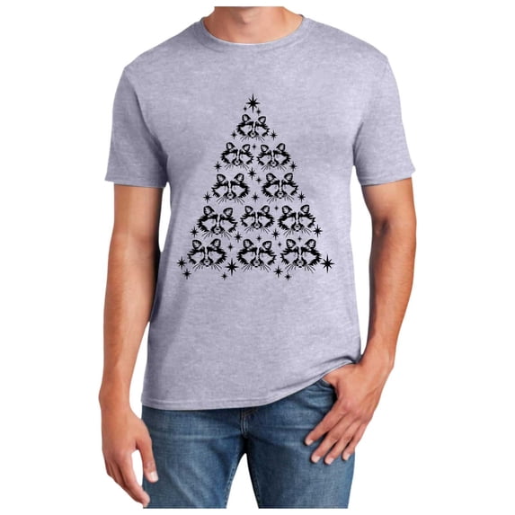 Mens Pique Shirts Christmas Solod Color Simple Cute Pattern Fashion Unisex Mens Graphic T-Shirts,Light Gray,2XL
