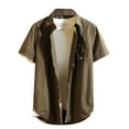 thumbnail image 1 of Mens Pique Shirts Mens Golf Shirts Short Sleeve Solid Lapel Pocket Cardigan Mens Graphic T-Shirts, 1 of 3