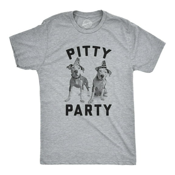 Mens Pitty Party T Shirt Cute Pitbull Dog Tee Gift for Pet Owner Graphic Tees