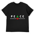 thumbnail image 1 of Mens Pixel Peace Merry Christmas Love 2020. T-Shirt Black XL, 1 of 5