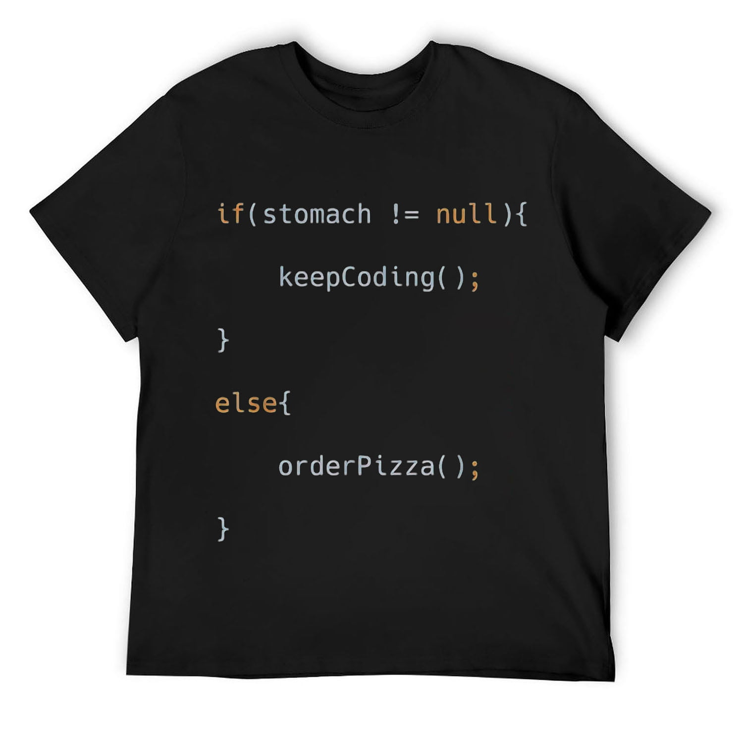 Mens Pizza Funny Code Programming Coding IT Gift Black T-Shirt Black ...