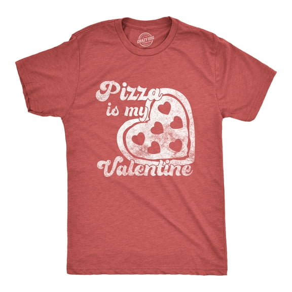 Mens Pizza Is My Valentine T Shirt Funny Valentines Day Saying Graphic Tees