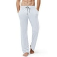 thumbnail image 1 of Mens Pj Pants Daily Casual Home Solid Full Length Mid Waist Pocket Drawstring Trouser Pj Pants for Men, 1 of 5