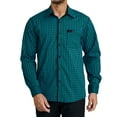 thumbnail image 1 of Men's Long Sleeve Plaid Shirts with Pocket Casual Button Down Shirt Wrinkle Free Regular Fit Shirt, 1 of 7