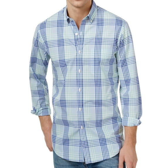 Mens Plaid Button Up Shirt