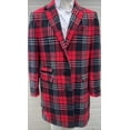 thumbnail image 1 of Mens Plaid Overcoat - Checkered Carcoat - Wool Three Quarter Peacoat, 1 of 1