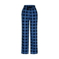 thumbnail image 1 of Mens Plaid Pajama Pants Big And Tall Bottoms Pants Cotton Baggy Holiday Blue Plaid Pants Sleeping Loungewear, 1 of 4