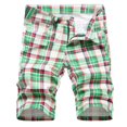 thumbnail image 1 of Mens Plaid Shorts Clearance Casual Classic Fit Athletic Workout Golf Shorts Cotton Cargo Shorts Jeans for Men Summer Beach Shorts with Pockets, 1 of 7