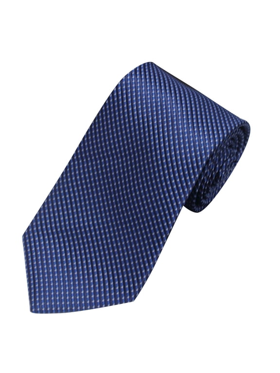 Mens Plaid Ties Classic Woven Jacquard Paisley Necktie formal Business Stripe Tie (3.15") Blue