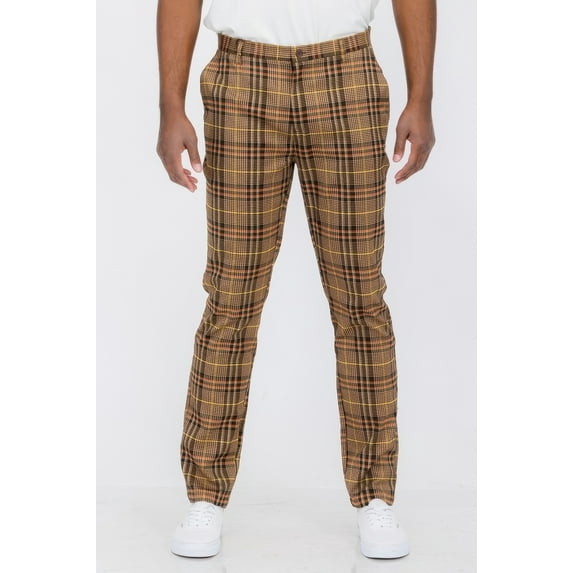 Mens Plaid Trouser Pants
