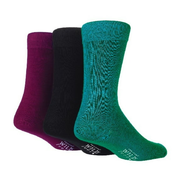 Mens Plain Bamboo Socks | 3 Pairs | Sock Shop Wildfeet | Breathable Colourful Socks for the Summer