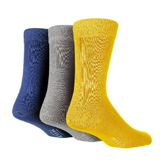Mens Plain Bamboo Socks | 3 Pairs | Sock Shop Wildfeet | Breathable Colourful Socks for the Summer