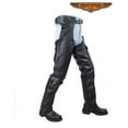 thumbnail image 1 of Mens Plain Black Split Leather Chaps - 7XL, 1 of 1