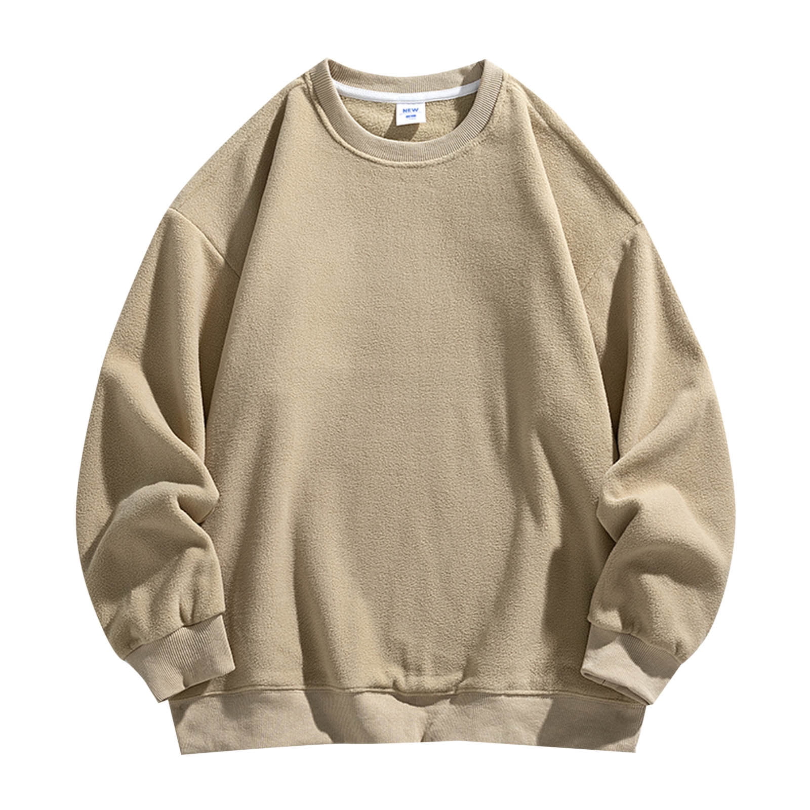 Mens Plain Crewneck Sweatshirt Fall Winter Loose Turtle Solid Color Polar Sweater Pullover Fashion Trendy Workout Sweatshirts Walmart