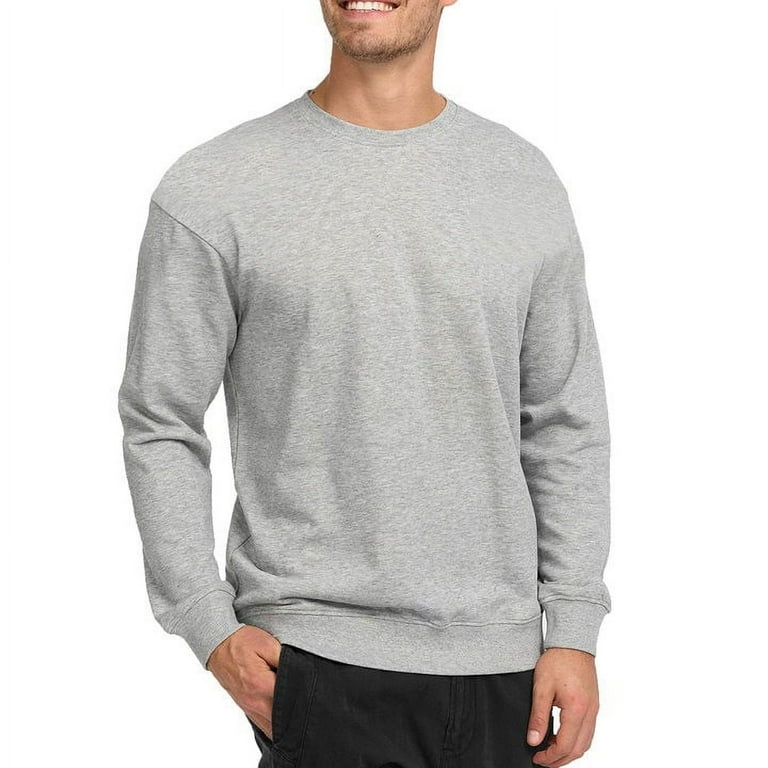 Mens Plain Crewneck Sweatshirt Loose Wo Shoulder Drop Sports Solid Color Pullover Vintage Comfy Sweatshirts Walmart