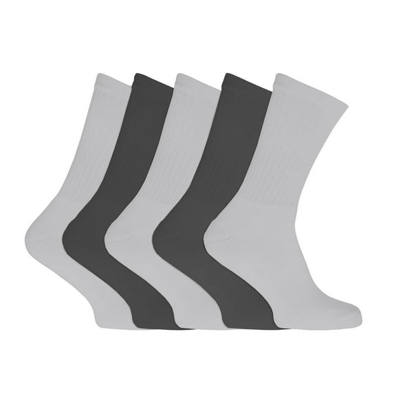 Mens Plain Sports Socks (Pack Of 5)