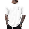 thumbnail image 1 of Mens Plain T Shirts Short Sleeve Big and Tall Cropped Short Sleeve Tshirts Comfy Crew Neck Summer Casual Beach Basic Tee, 1 of 3
