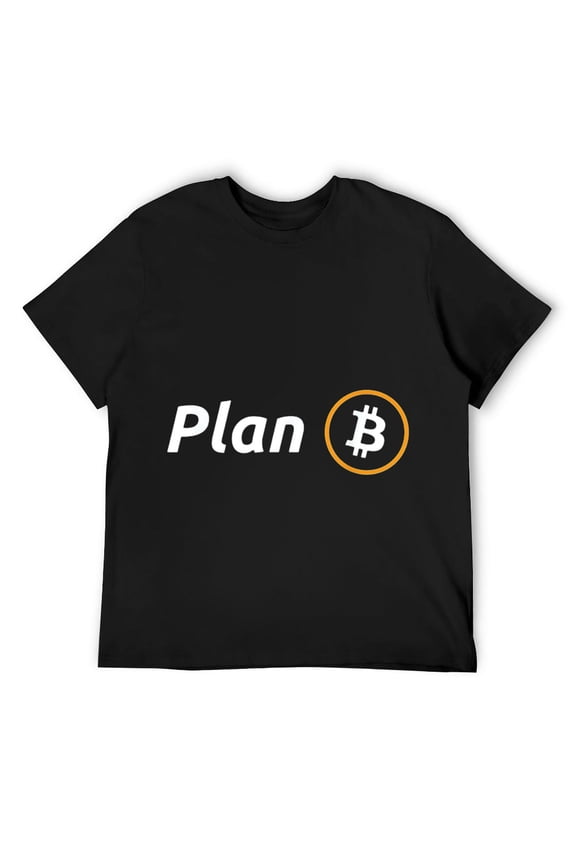 Mens Plan B - Bitcoin Meme T-Shirt Black