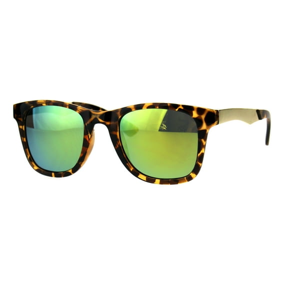 Mens Plastic Horned Rim Metal Arm Elegant OG Designer Sunglasses Tortoise Yellow