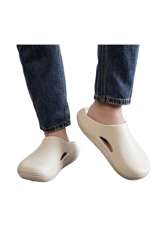 Mens Platform Shower Slippers Comfortables Non Slip Water Shoes Lightweight Slip On Slide Sandals
