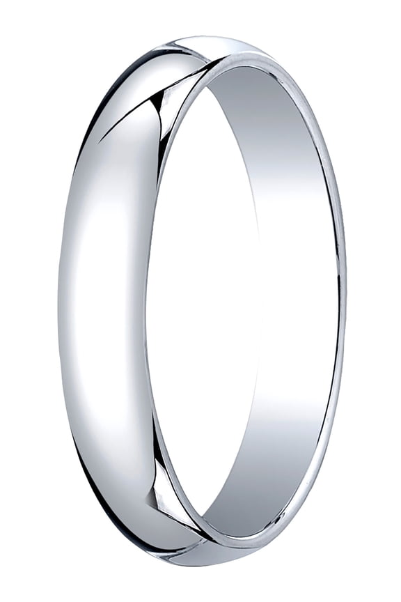 Mens Platinum, 4.0mm Traditional Dome Oval Wedding Band (sz 10.5)