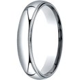 thumbnail image 1 of Mens Platinum, 5mm Slim Profile Comfort-Fit Wedding Band with Milgrain (sz 5), 1 of 3