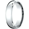 thumbnail image 1 of Mens Platinum, 6mm Slightly Domed Standard Comfort-Fit Wedding Band (sz 15), 1 of 3