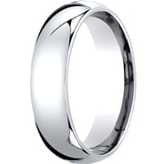 Mens Platinum, 6mm Slim Profile Comfort-Fit Wedding Band sz 8.5