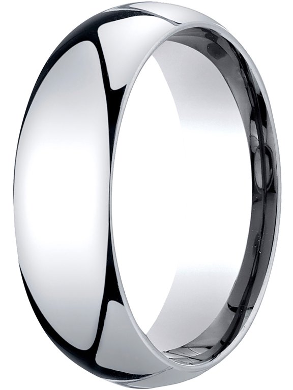 Mens Platinum, 7mm Slim Profile Comfort-Fit Wedding Band (sz 12.5)