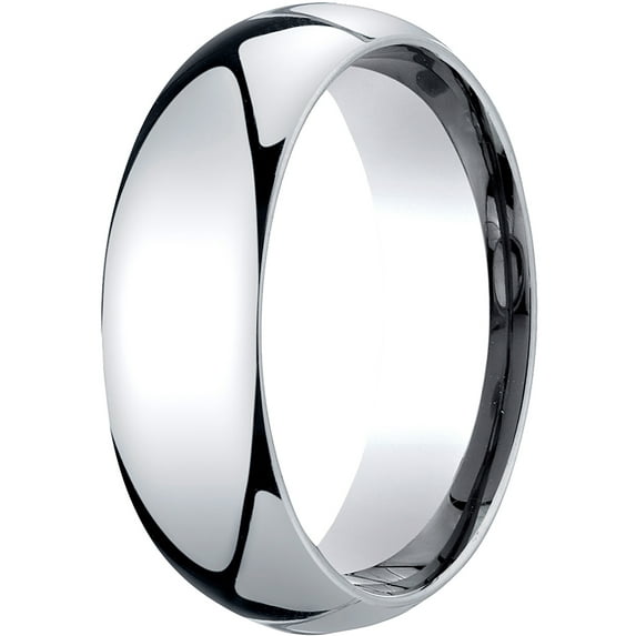 Mens Platinum, 7mm Slim Profile Comfort-Fit Wedding Band (sz 14.5)
