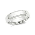 thumbnail image 1 of Gem & Harmony Mens Platinum Wedding Band Ring Beveled Edge 6mm for Men, 1 of 6