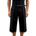 thumbnail image 1 of Mens Pleated Shorts Flat Front Wide Leg Loose Fit Baggy Dress Elastic Waist Business Shorts, 1 of 4