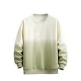 thumbnail image 1 of Mens Plus Size Gradient Sweatshirts Long Sleeve Crewneck Baggy Cozy Pullover Top Warm Soft Comfy Sweatshirt, 1 of 2