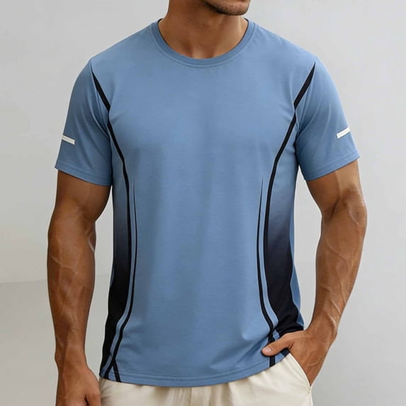 Mens Plus Size Running T-Shirts M-5X Quick-Drying Short Sleeve Athletic Tees Tops for Men Crewneck Workout Tshirts Shirts