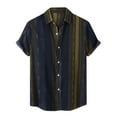 thumbnail image 1 of Mens Plus Size Shirts Clearance Summer Shirt Printing Casual Men's Short Sleeve Shirt Lapel Top, 1 of 1